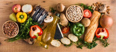 image of foods that make up the Mediterranean diet